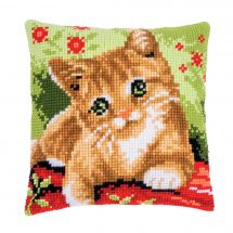 Kit cuscino fori grossi - Vervaco - gatto carino