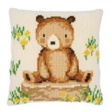 Kit cuscino fori grossi - Vervaco - Animali della foresta - Il cucciolo d'orso