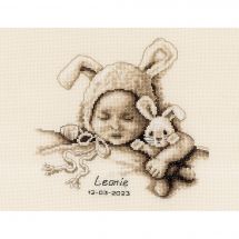 Kit Punto Croce - Vervaco - Bambino e coniglio coccoloso