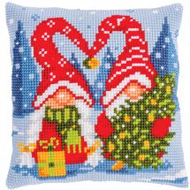 Kit cuscino fori grossi - Vervaco - Gnomo di natale