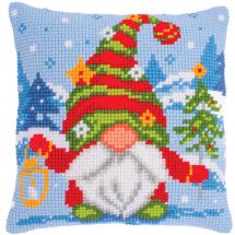 Kit cuscino fori grossi - Vervaco - Gnomo di Natale