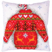 Kit cuscino fori grossi - Vervaco - Maglione di Natale
