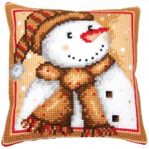 Kit cuscino fori grossi - Vervaco - Pupazzo di neve