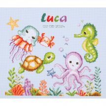 kit ricamo a punto croce - Vervaco - Animali marini