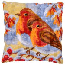 Kit cuscino fori grossi - Vervaco - Pettirossi