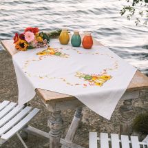 Kit tovaglia da ricamo - Vervaco - Zucche e foglie