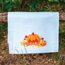 Kit per ricamare un canovaccio da cucina - Vervaco - Autunno