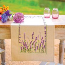 Kit runner da ricamare - Vervaco - Lavanda