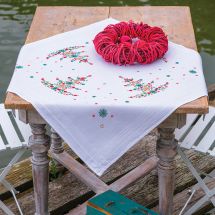 Kit tovaglia da ricamo - Vervaco - Albero di Natale con decorazioni