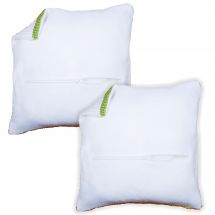 Retro di cuscino  - Vervaco - 2 fodere per cuscini 45 x 45 cm - Bianco