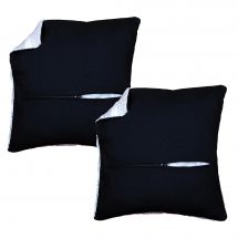 Retro di cuscino  - Vervaco - 2 cuscini 45 x 45 cm - Nero