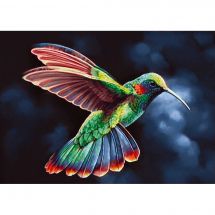 Kit ricamo diamante - Wizardi - Uccello tropicale