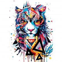 Kit ricamo diamante - Wizardi - Tigre magica