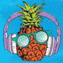 Kit ricamo diamante - Wizardi - Ananas felice