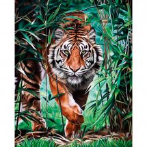Kit ricamo diamante - Wizardi - Tigre pericolosa