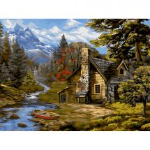 Kit di pittura per numero - Wizardi - Rifugio forestale