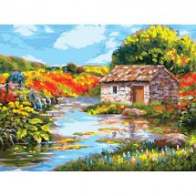 Kit di pittura per numero - Wizardi - Fiume pittorico