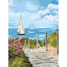 Kit di pittura per numero - Wizardi - Sentiero verso l'orizzonte