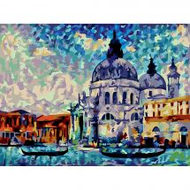 Kit di pittura per numero - Wizardi - Venezia colorata