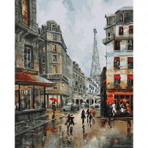 Kit di pittura per numero - Wizardi - Giorno a Parigi