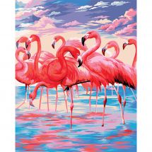 Kit di pittura per numero - Wizardi - Lago Rosa