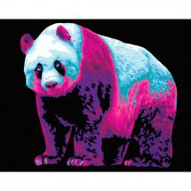 Kit di pittura per numero - Wizardi - Neon Panda