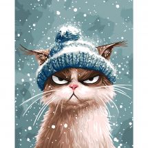 Kit di pittura per numero - Wizardi - L'inverno è arrivato