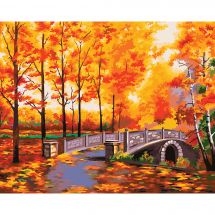 Kit di pittura per numero - Wizardi - Parco in autunno