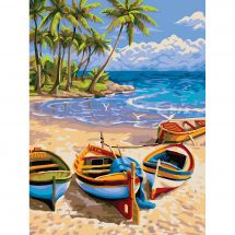 Kit di pittura per numero - Wizardi - Spiaggia