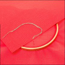 Tela da ricamo in tassello - LMC - Set di 2 tele rosse in PVC 5,5