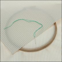 Tela da ricamo in tassello - LMC - Set di 2 tele in PVC color ecru chiaro screziato 5,5