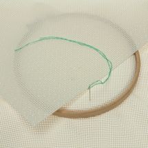 Tela da ricamo in tassello - LMC - Set di 2 teli in PVC bianco 5,5 - 25 x 30 cm